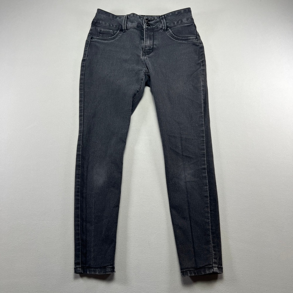 Young & Modern Jeans Womens 6P Black Denim Cotton Stretch Mid Rise Skinny Leg